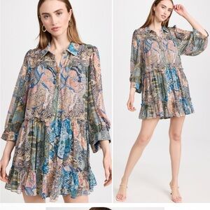 New | Misa Mita Dress Batik Patchwork Dress XS